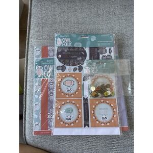Docrafts Papermania Owl Folk Decoupage Paper Pack And Charm Pack Combo New